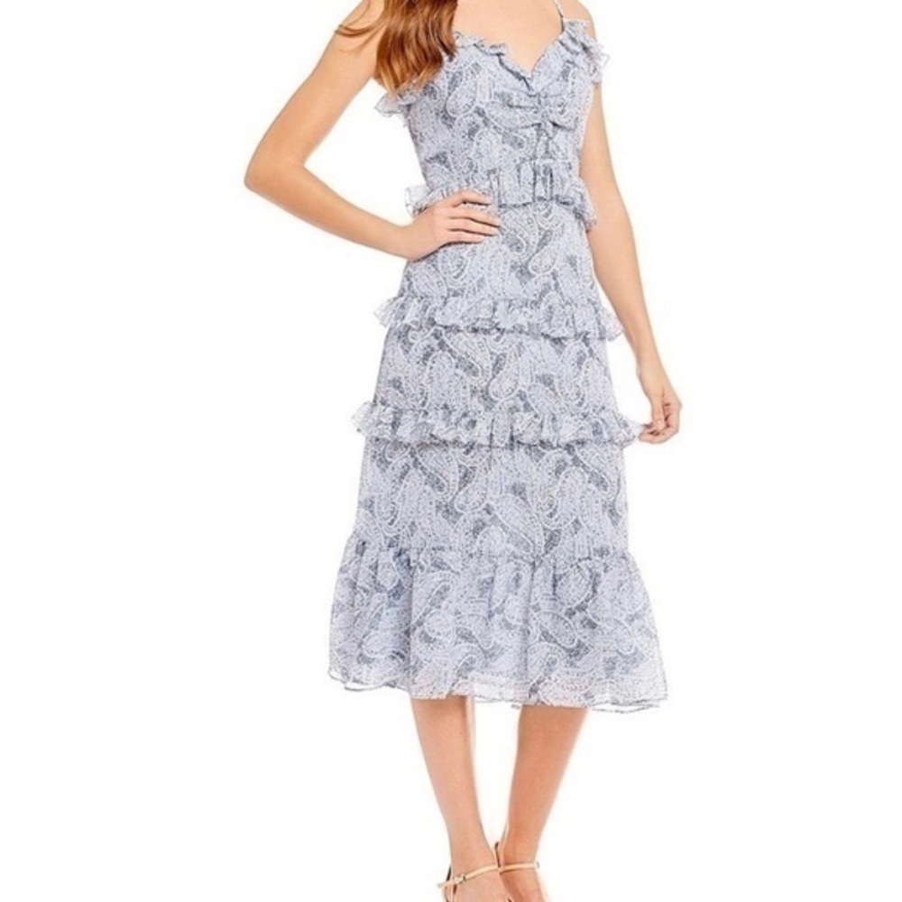 Michael Kors Ruffle Midi Dress Size Small